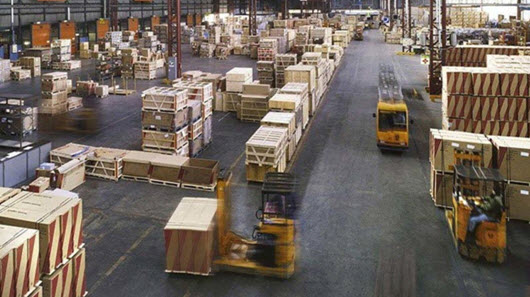 forklift used in a warehouse