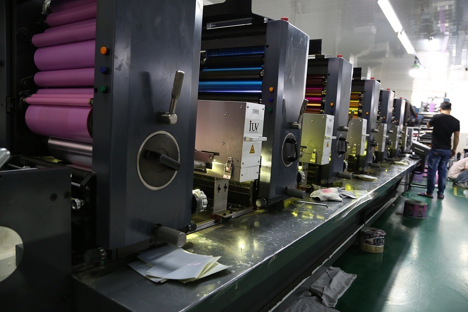 modern offset printing machine
