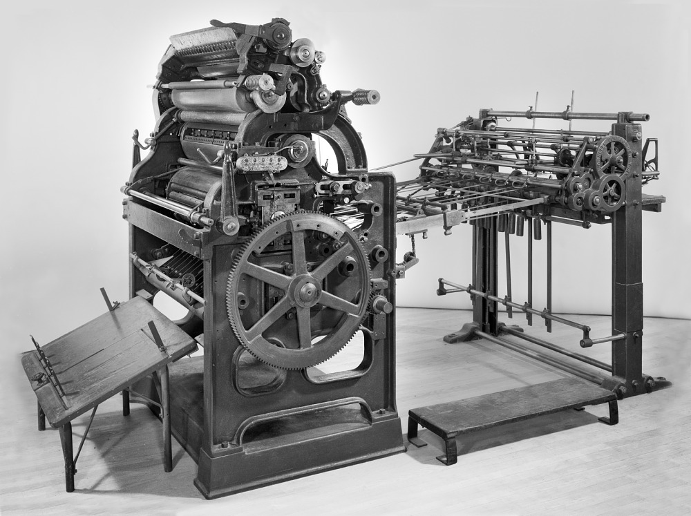 old prototype of printing machine